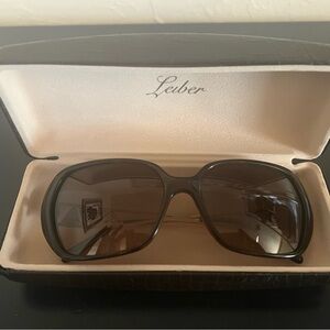 Judith Leiber Women's Sunglasses Dark Brown with Crystals